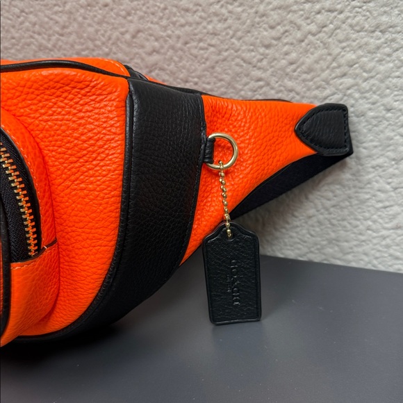 Coach Orange and Black Belt Bag - Picture 2 of 12